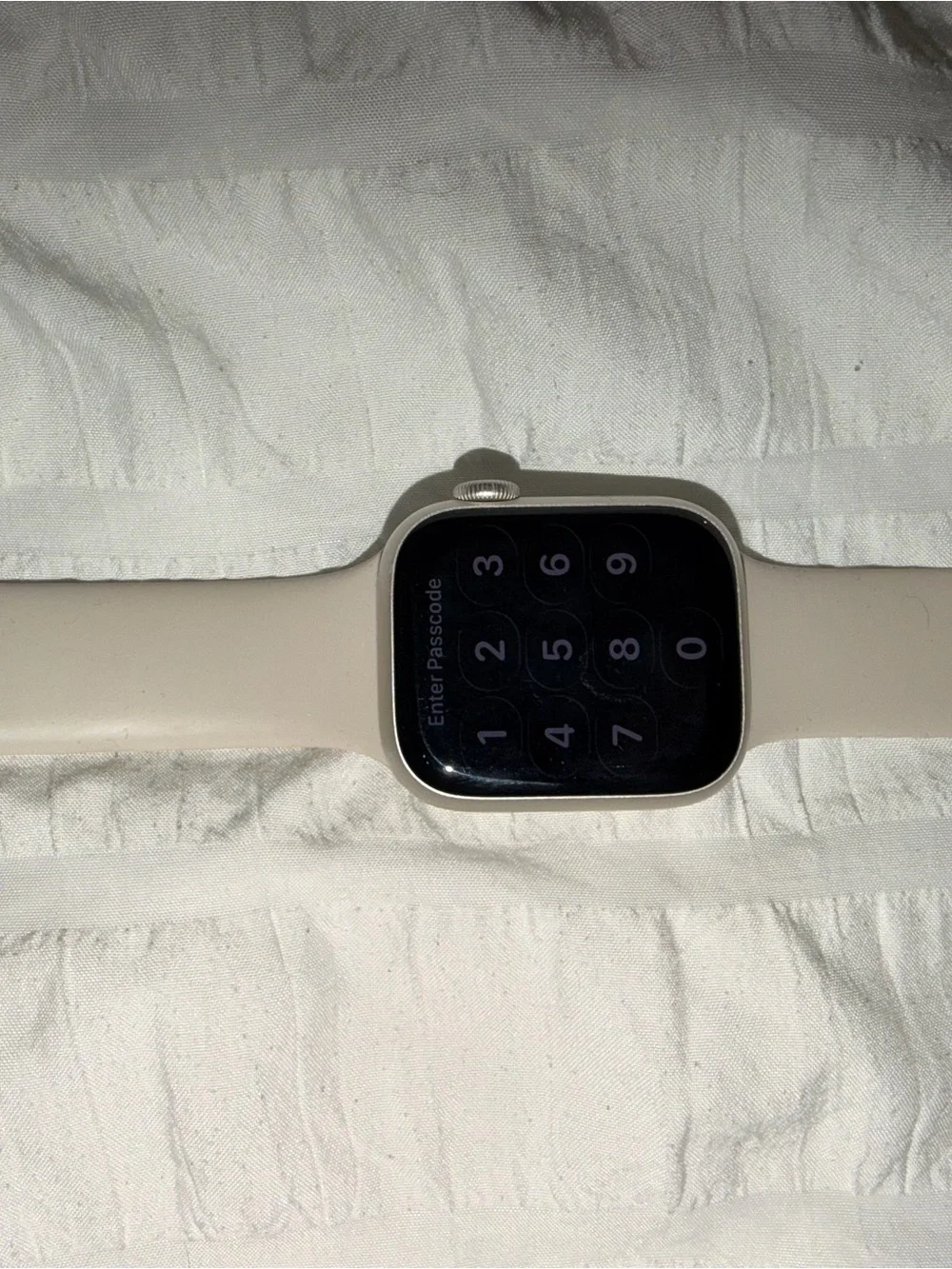 Apple Watch Gold Case with Beige Sport Band